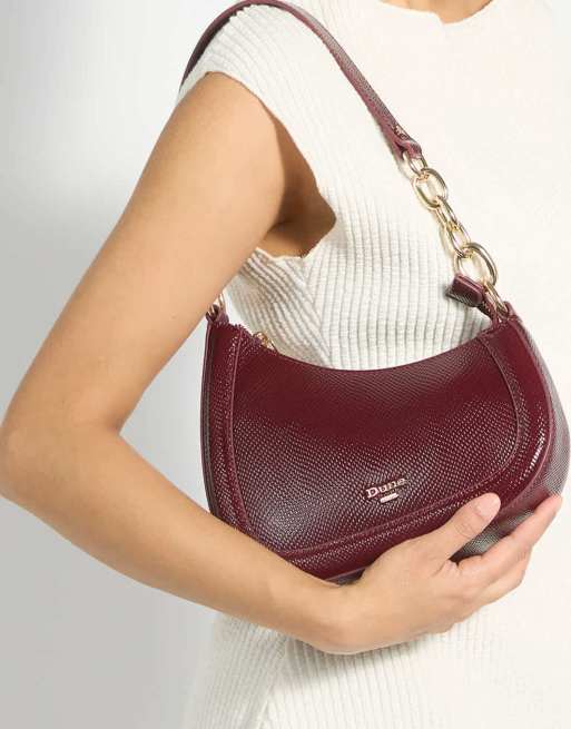 Dune London Direction shoulder bag in dark_red, 4 of 4