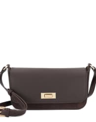 Dune London Discreet crossbody bag in dark brown