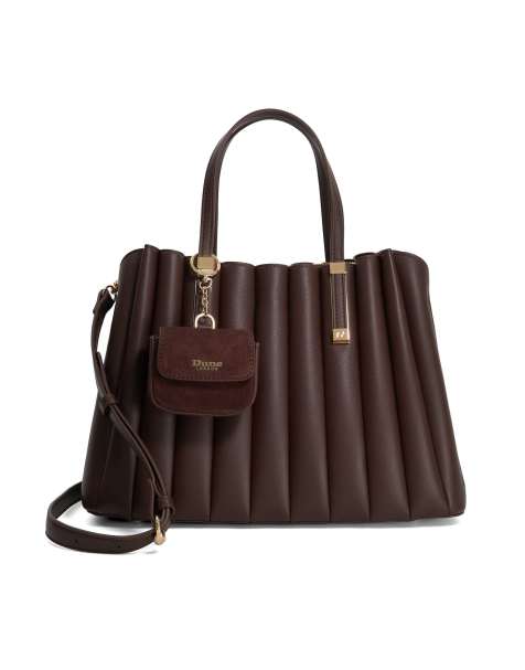 Dune London Dolly tote bag in brown - view 1