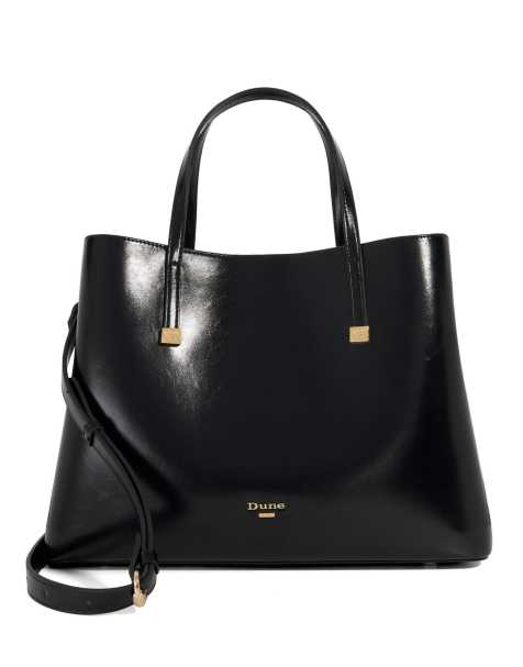 Dune London Dominant tote bag in black - view 1