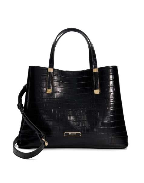 Dune London Dorry tote bag in black - view 1