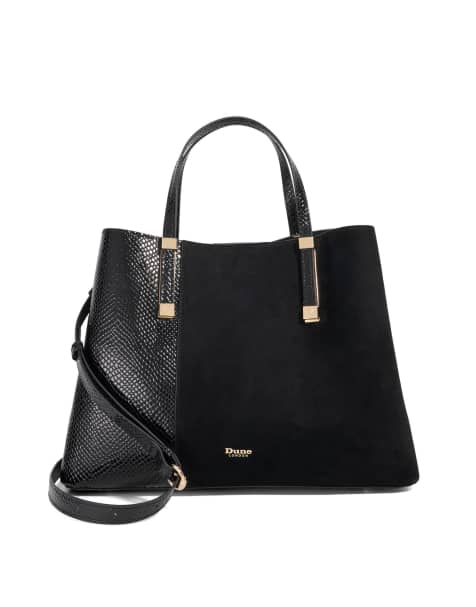 Dune London Dorry tote bag in black - view 1