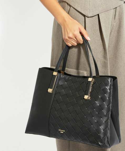 Dune London Dorry tote bag in black - view 1