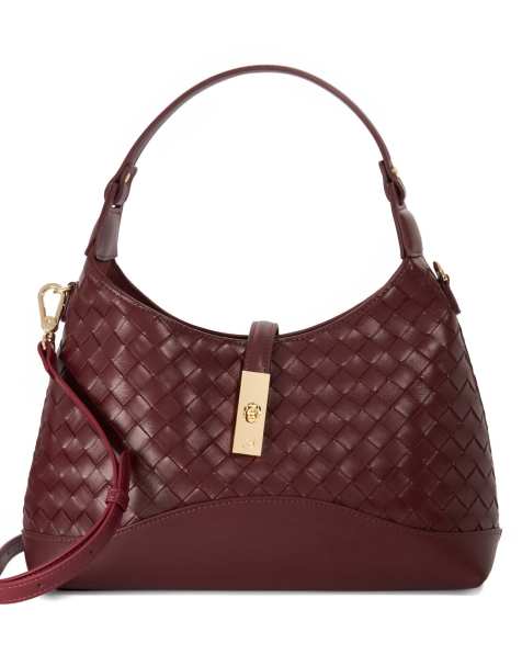 Dune London Dorset shoulder bag in burgundy - view 1