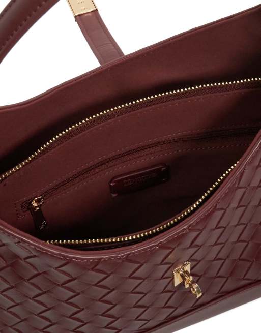 Dune London Dorset shoulder bag in burgundy, 2 of 3