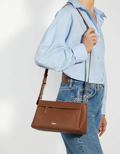 Dune London Drive crossbody bag in tan - view 1