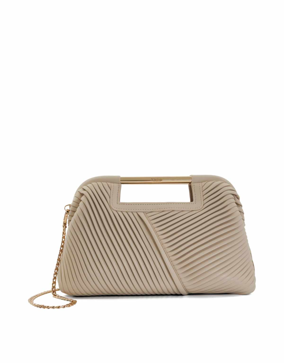 Dune London Ebec clutch bag in ecru