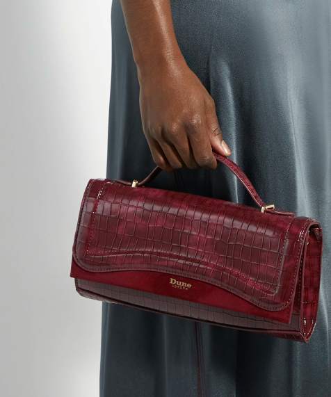 Dune London Edited grab bag in burgundy - view 1