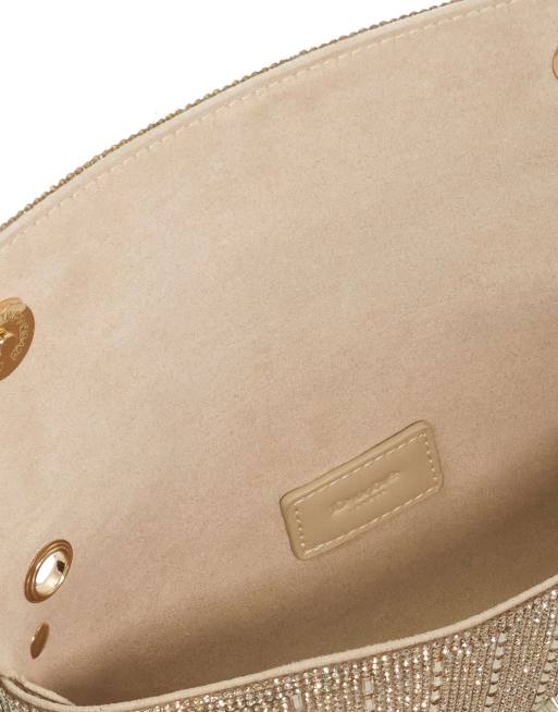 Dune London Elabourate clutch bag in gold, 2 of 4
