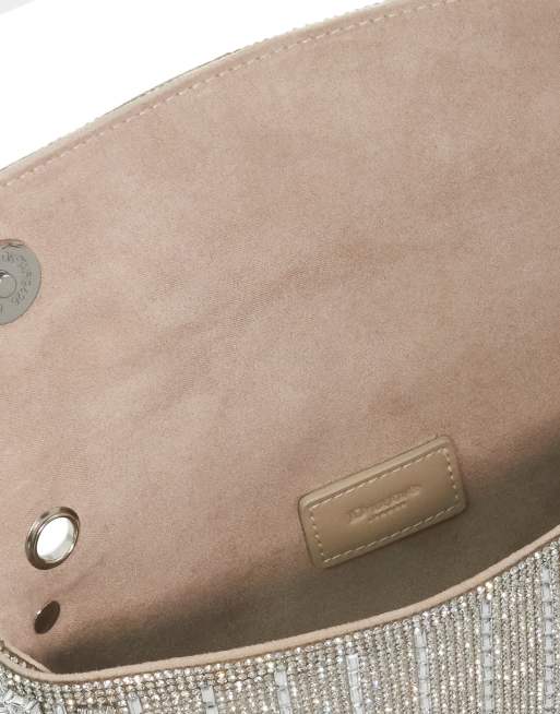 Dune London Elabourate clutch bag in silver, 2 of 4