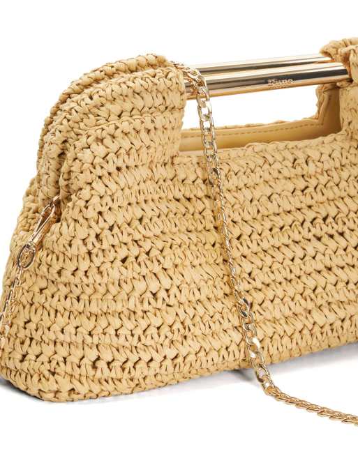 Dune London Elsabeth clutch bag in natural, 4 of 4