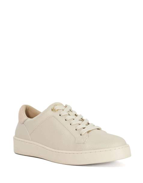 Dune London Emba trainers in cream - view 1