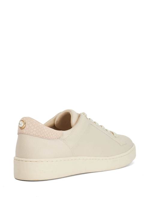 Dune London Emba trainers in cream, 2 of 4