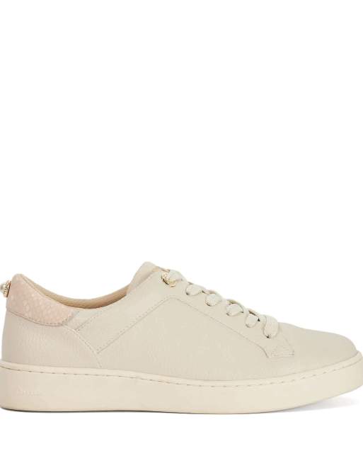 Dune London Emba trainers in cream, 3 of 4