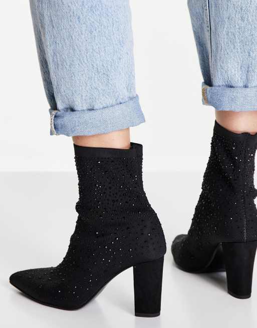 Dune black sock boots best sale