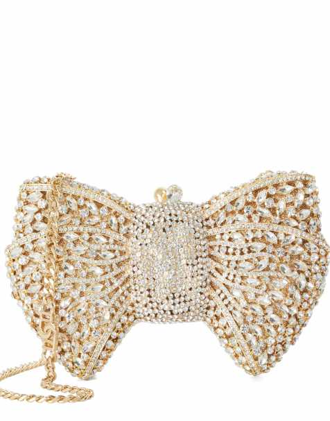 Dune London Enchant clutch bag in gold - view 1