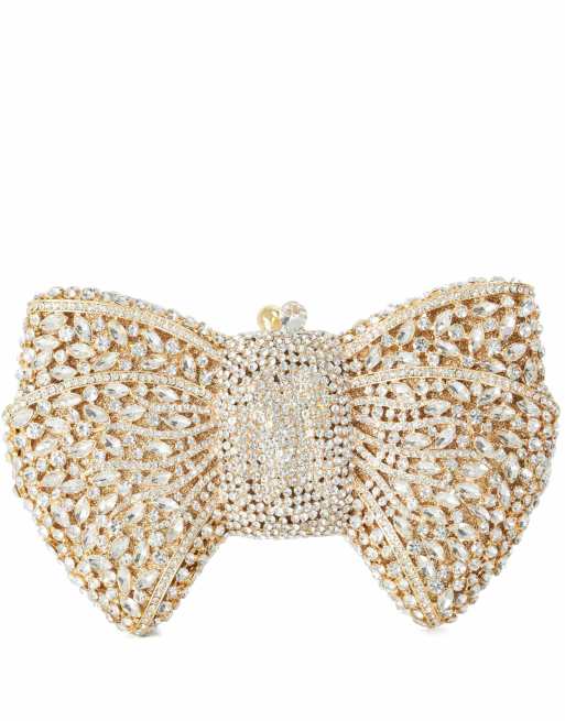 Dune London Enchant clutch bag in gold, 3 of 4