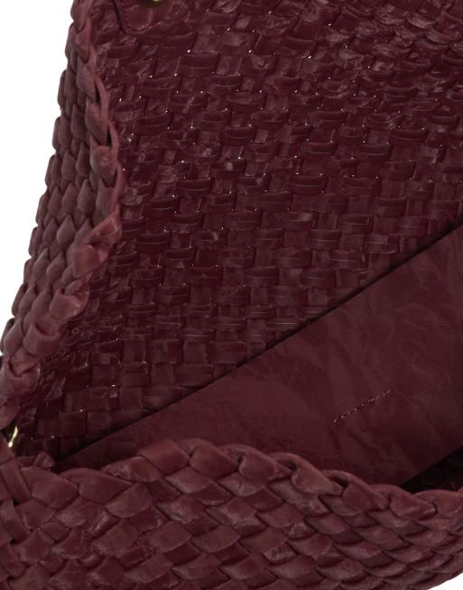 Dune London Encourage clutch bag in burgundy, 2 of 4