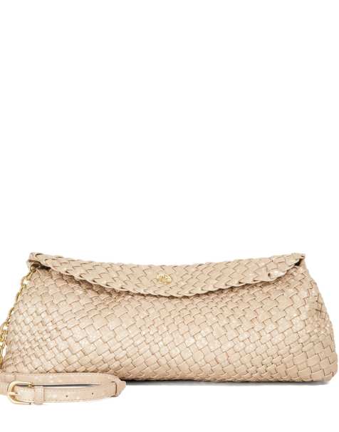 Dune London Encourage clutch bag in champagne - view 1