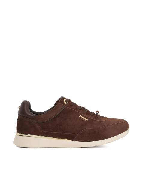Dune London Entitle trainers in brown - view 1