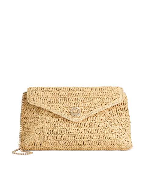 Dune London Essentials clutch bag in natural - view 1