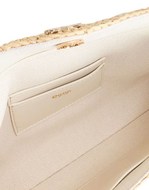 Dune London Essentials clutch bag in natural, 2 of 3