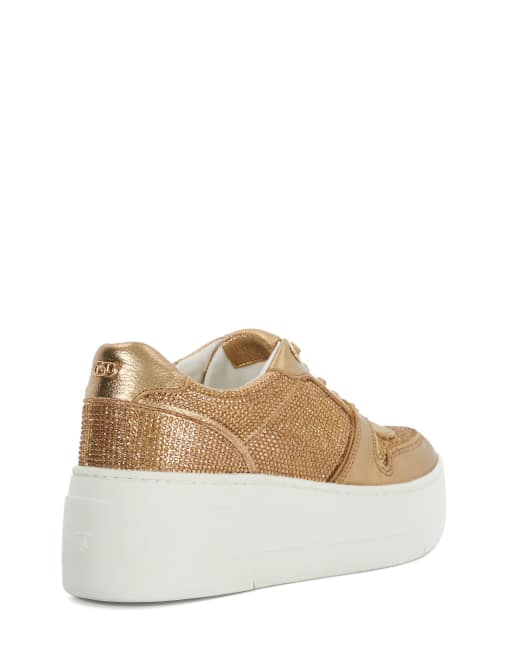 Dune London Evangelyn trainers shoe in bronze