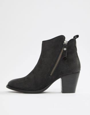 dune pontoon black ankle boots