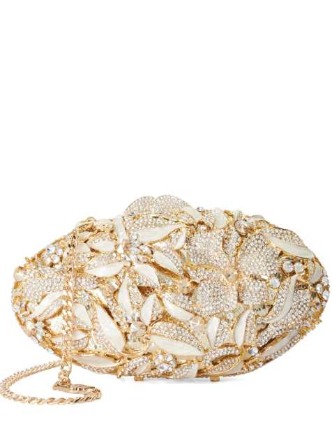 Dune London Extravagant clutch bag in gold - view 1