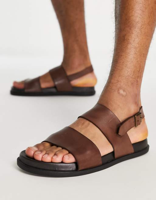 Dune London - Fali - Sandalen in bruin leer 
