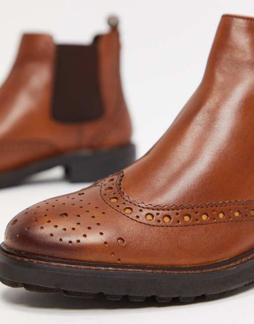 Dune brogue 2025 chelsea boots