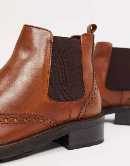 Tan brogue cheap chelsea boots