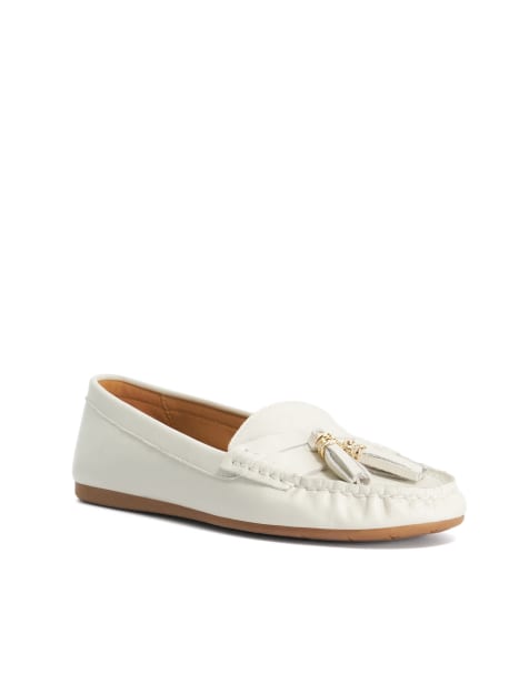 Dune London Geen loafers in white - view 1