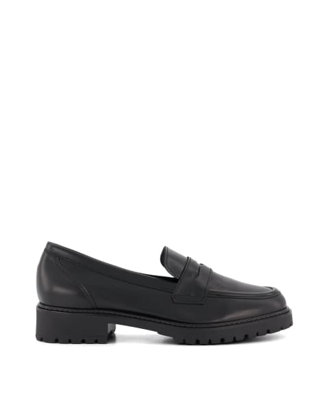 Dune London Gild loafers in black - view 1