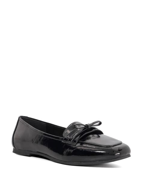 Dune London Gladstone ballet pumps in black - view 1