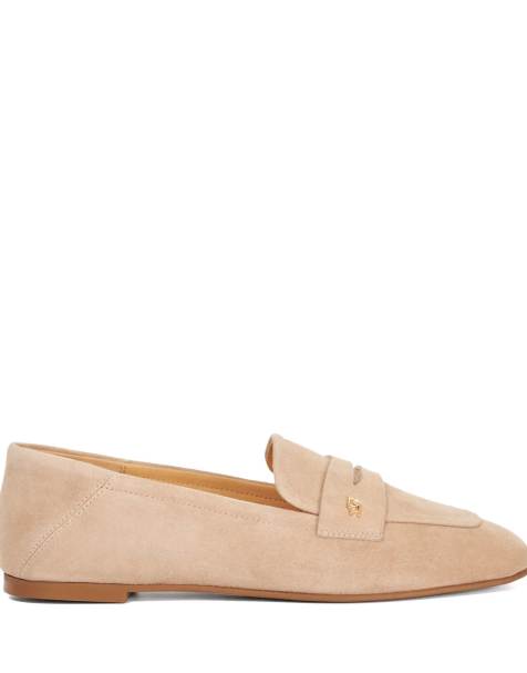Dune London Glances loafers in sand - view 1
