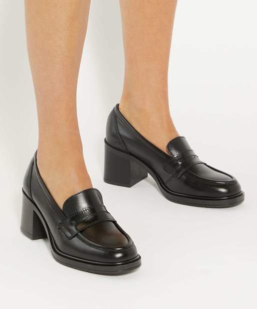 Dune London Glanzer loafers in black, 3 of 4