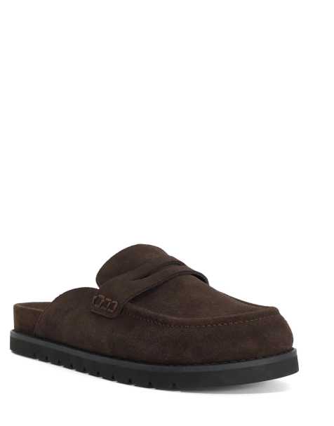 Dune London Goldens mules in brown - view 1