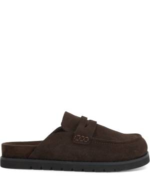 Dune London Goldens mules in brown
