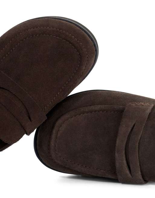 Dune London Goldens mules in brown, 2 of 4