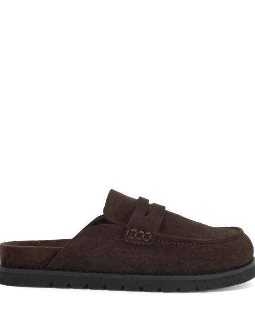 Dune London Goldens mules in brown, 3 of 4