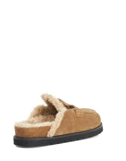 Dune London Goldy mules in honey, 2 of 5