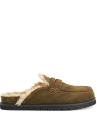 Dune London Goldy mules in khaki