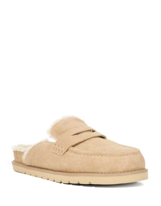 Dune London Goldys mules in beige