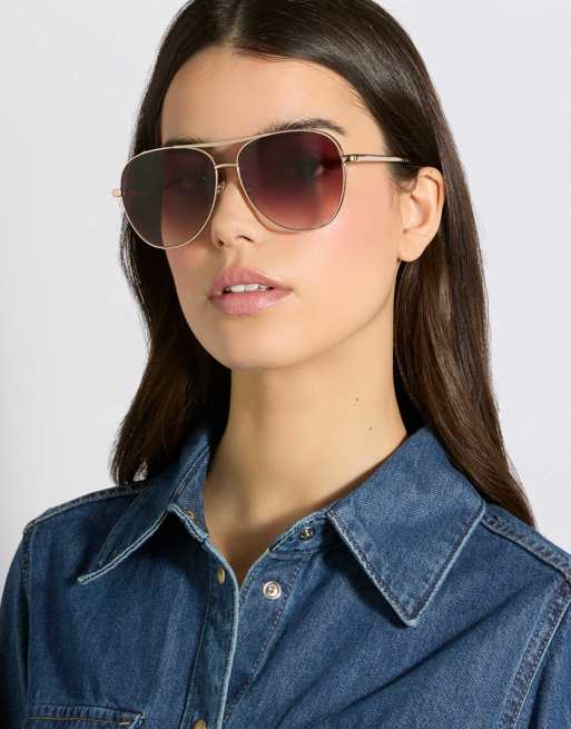 Dune London Grace sunglasses in gold, 3 of 3
