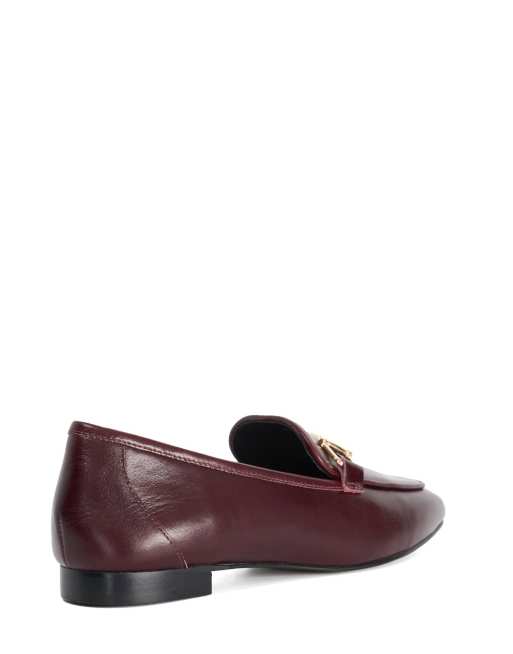 Dune London Grained loafers in burgundy, 2 of 3