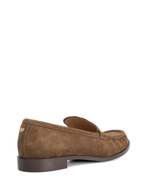 Dune London Grates loafers in light, 2 of 3
