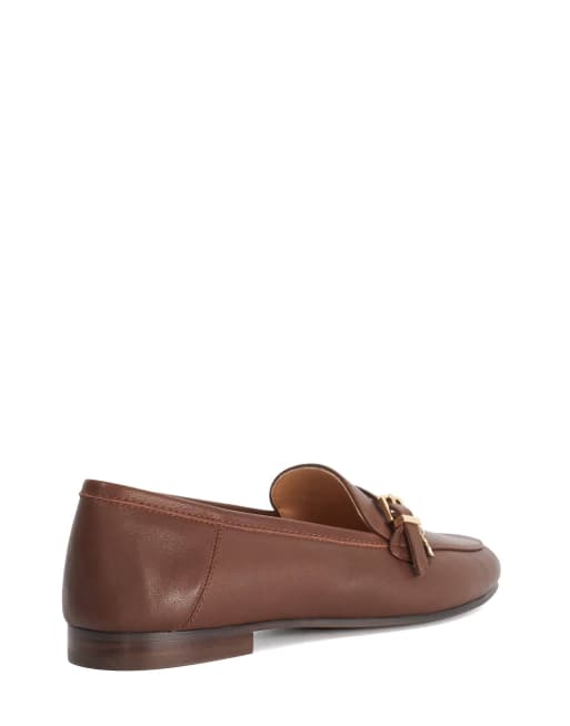 Dune London Greya loafers in dark tan, 2 of 3