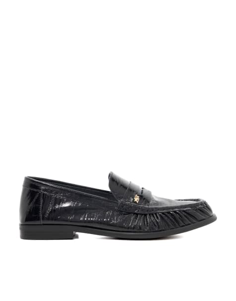 Dune London Grisella loafers in black - view 1