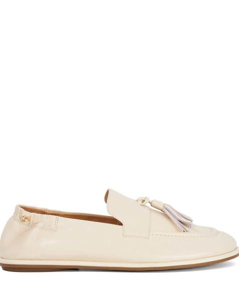 Dune London Grounding loafers in ecru - view 1